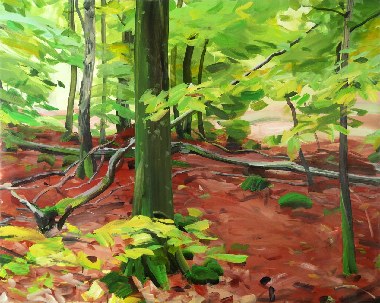 Forest 5, 2015 (akryl på lærred) af Olivier Morel