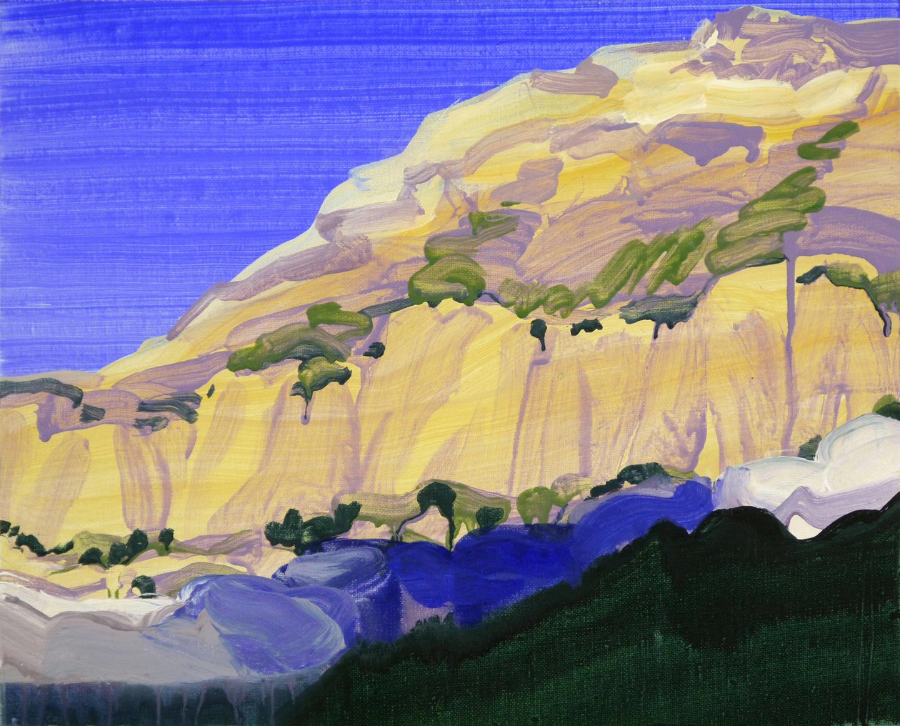 Leukerbad 10, 2012 (akryl på lærred) af Olivier Morel