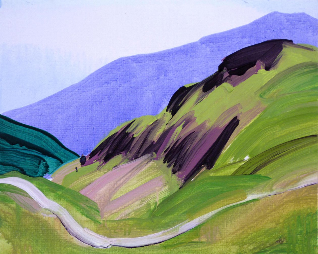 Leukerbad 12, 2012 (akryl på lærred) af Olivier Morel