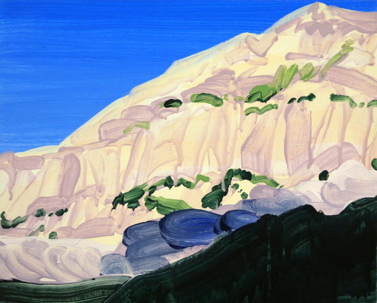 Leukerbad 13, 2012 (akryl på lærred) af Olivier Morel