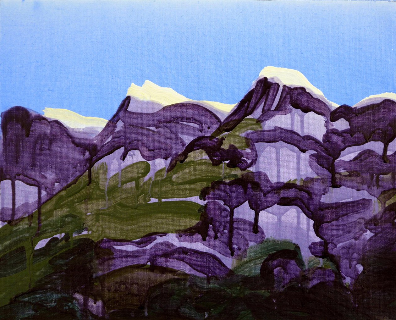 Leukerbad 20, 2012 (akryl på lærred) af Olivier Morel