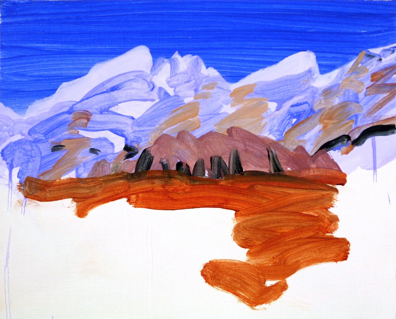 Leukerbad 21, 2012 (akryl på lærred) af Olivier Morel