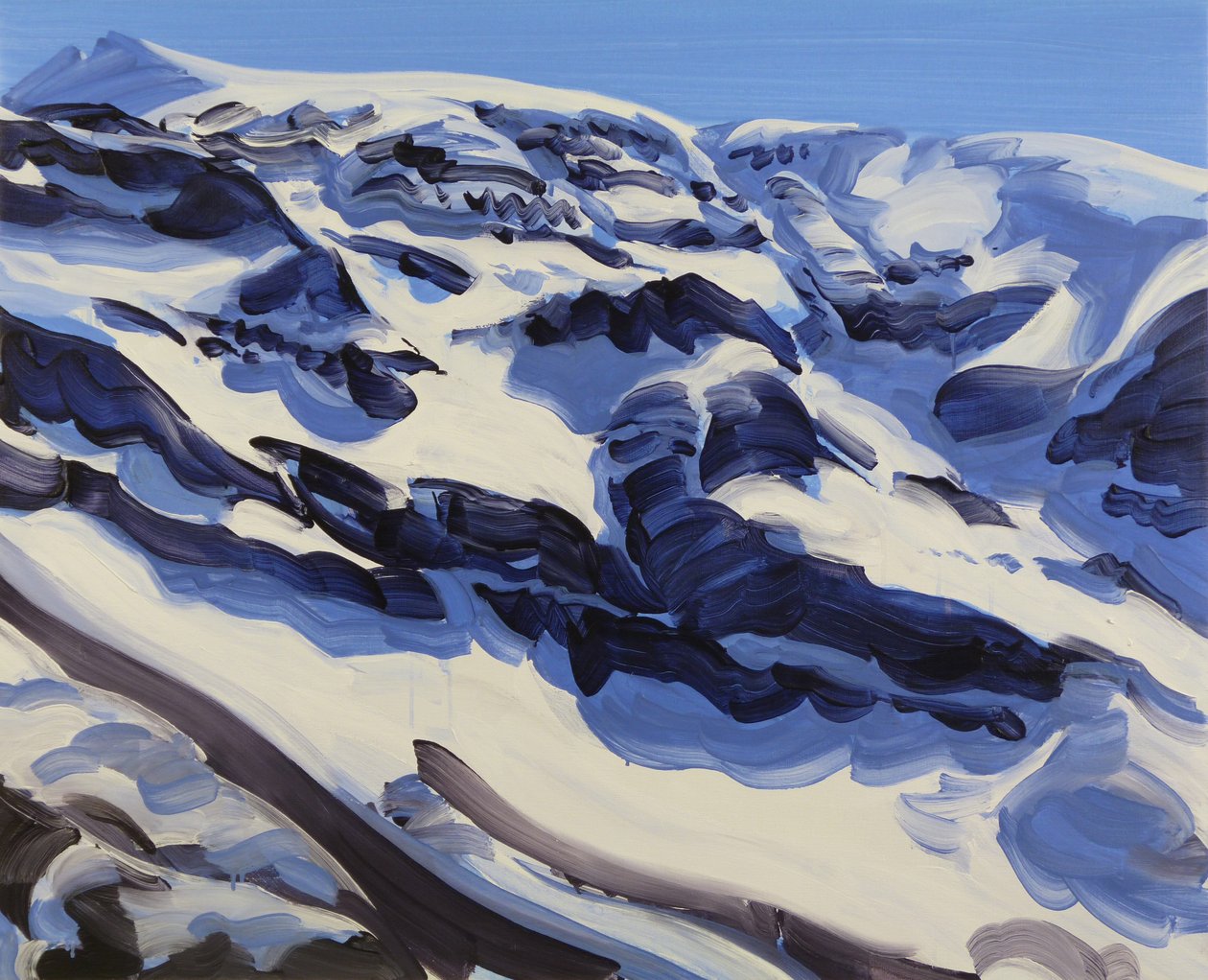 Leukerbad 31, 2014 (akryl på lærred) af Olivier Morel