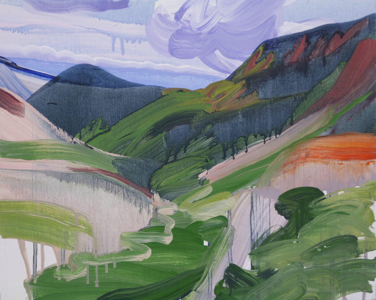 Leukerbad 4, 2012 (akryl på lærred) af Olivier Morel
