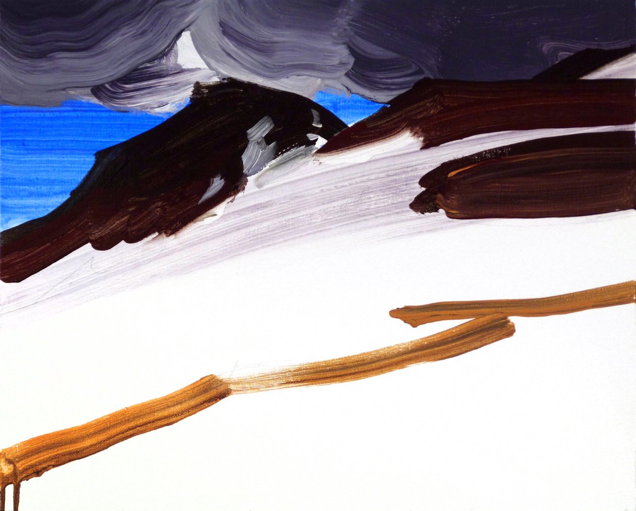 Leukerbad 6, 2012 (akryl på lærred) af Olivier Morel