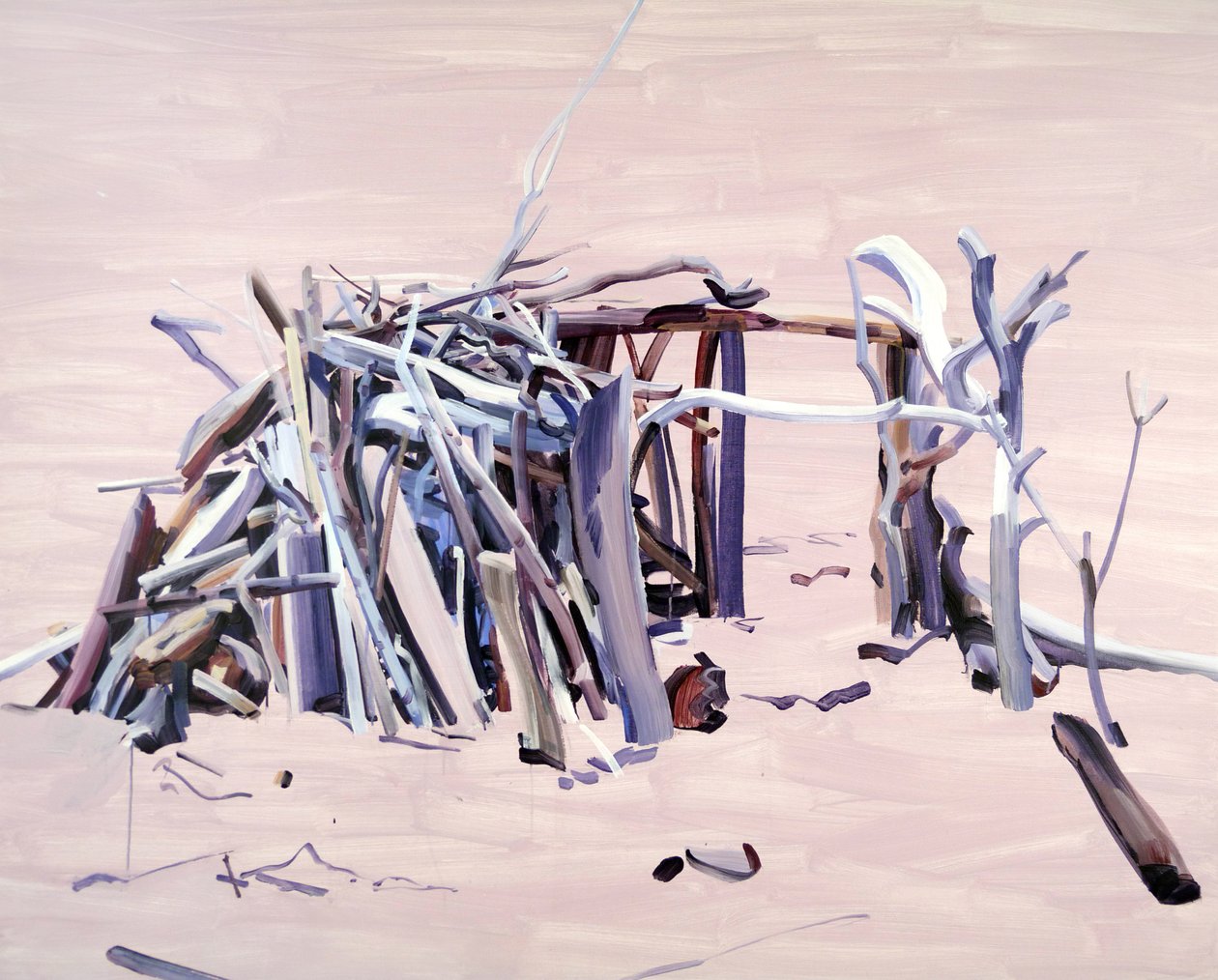Maison01, 2015 (akryl på lærred) af Olivier Morel