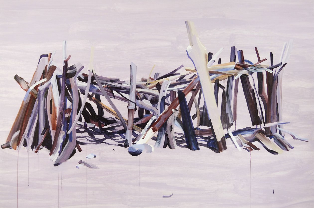 Maison02, 2015 (akryl på lærred) af Olivier Morel