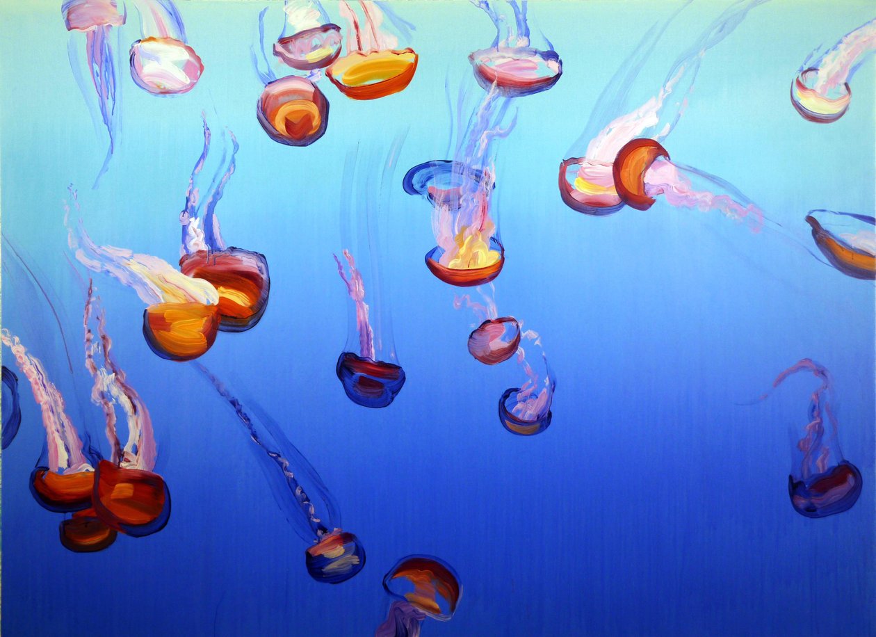 Méduses 2, 2012 (akryl på lærred) af Olivier Morel