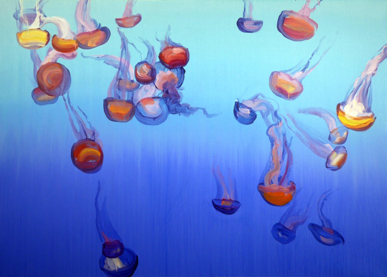 Méduses 4, 2012 (akryl på lærred) af Olivier Morel