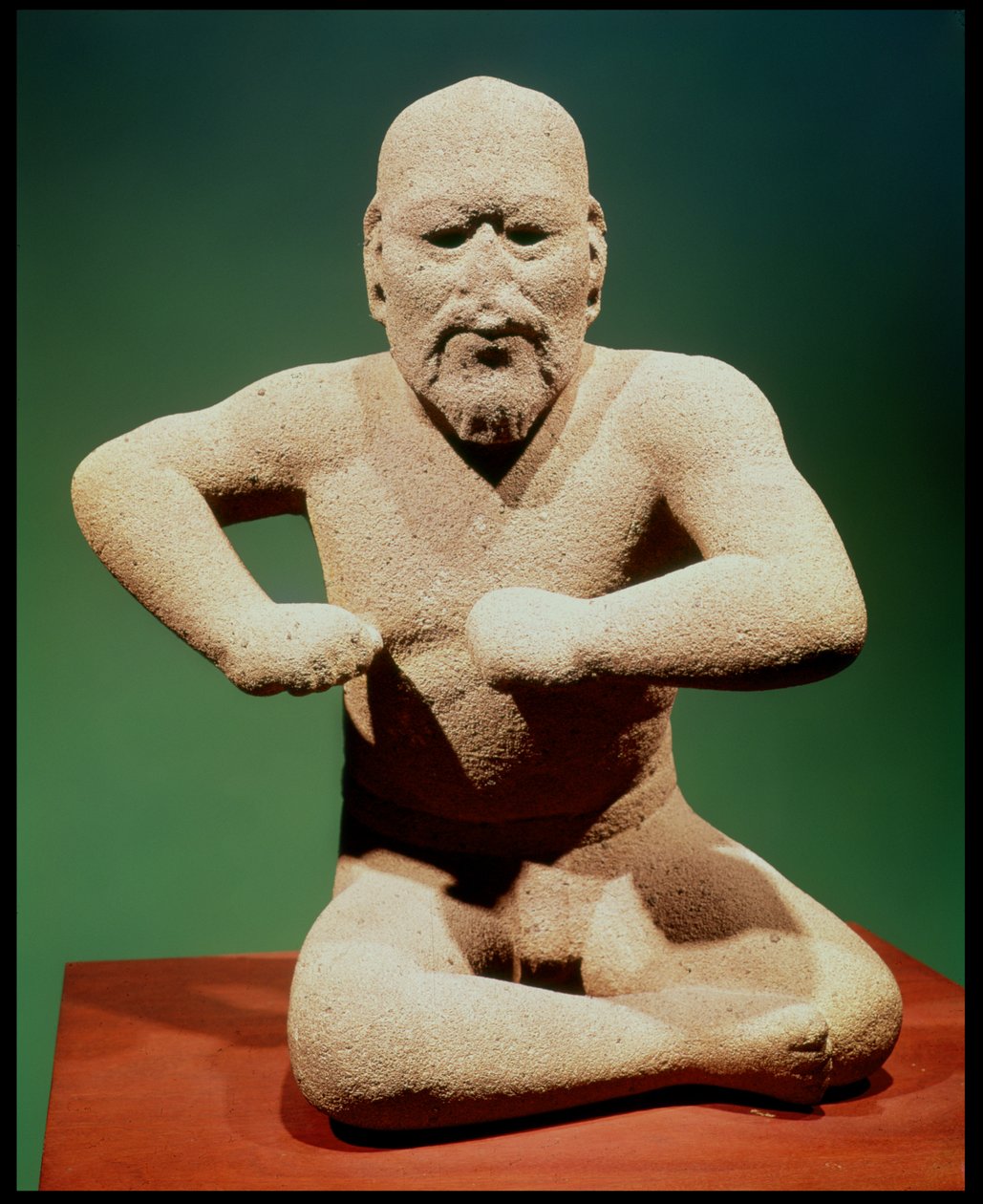 Figur af en wrestler af Olmec