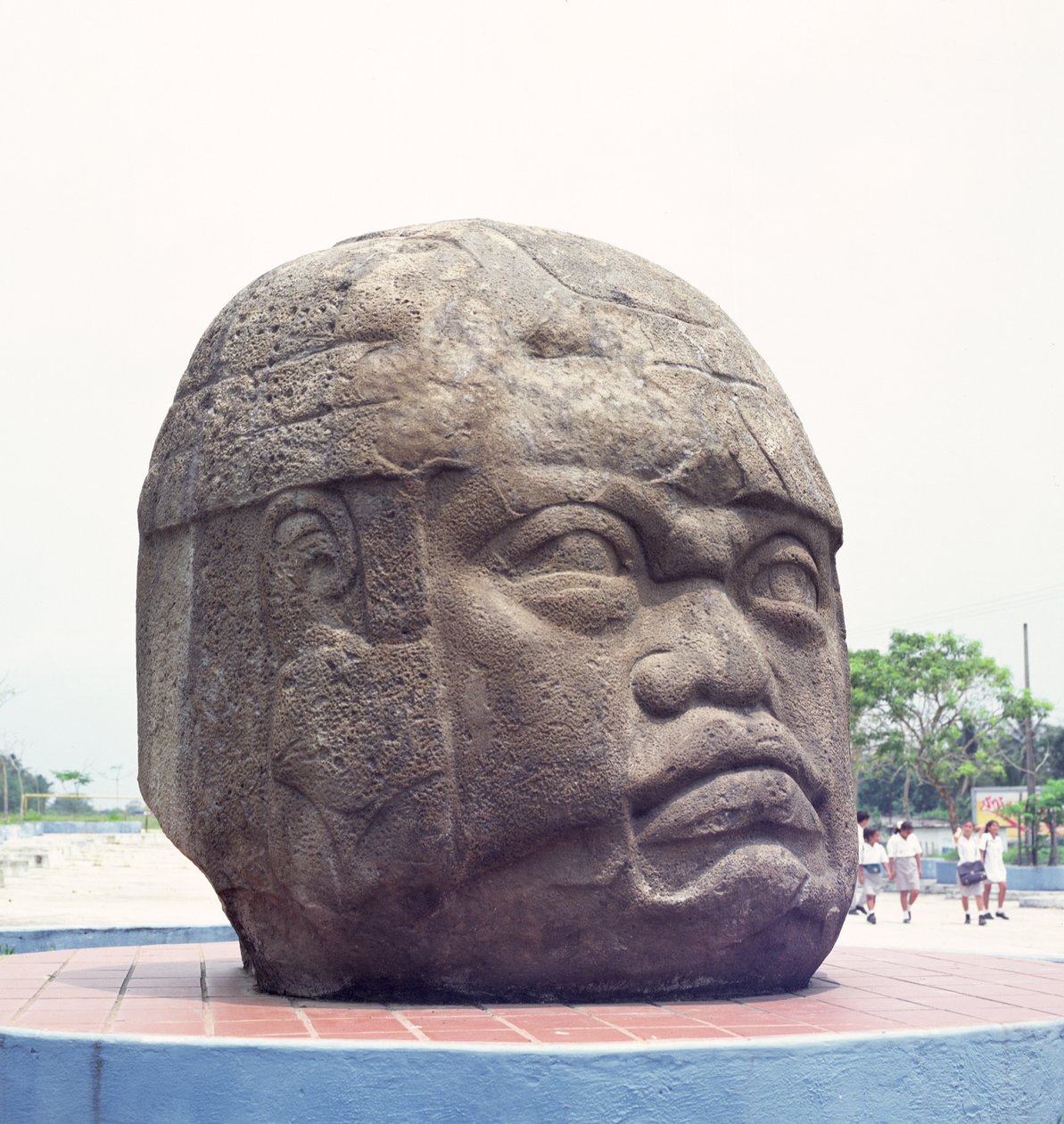 Kolossalhoved fra San Lorenzo, Veracruz, Mexico, præklassisk (basalt) af Olmec