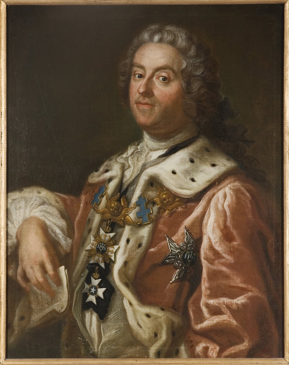 Comyte Charles Gustave de Tessin - Portræt af Carl Gustaf Tessin (1695-1770), af Arenius, Olof (1700-1766). Olie på lærred af Olof Arenius