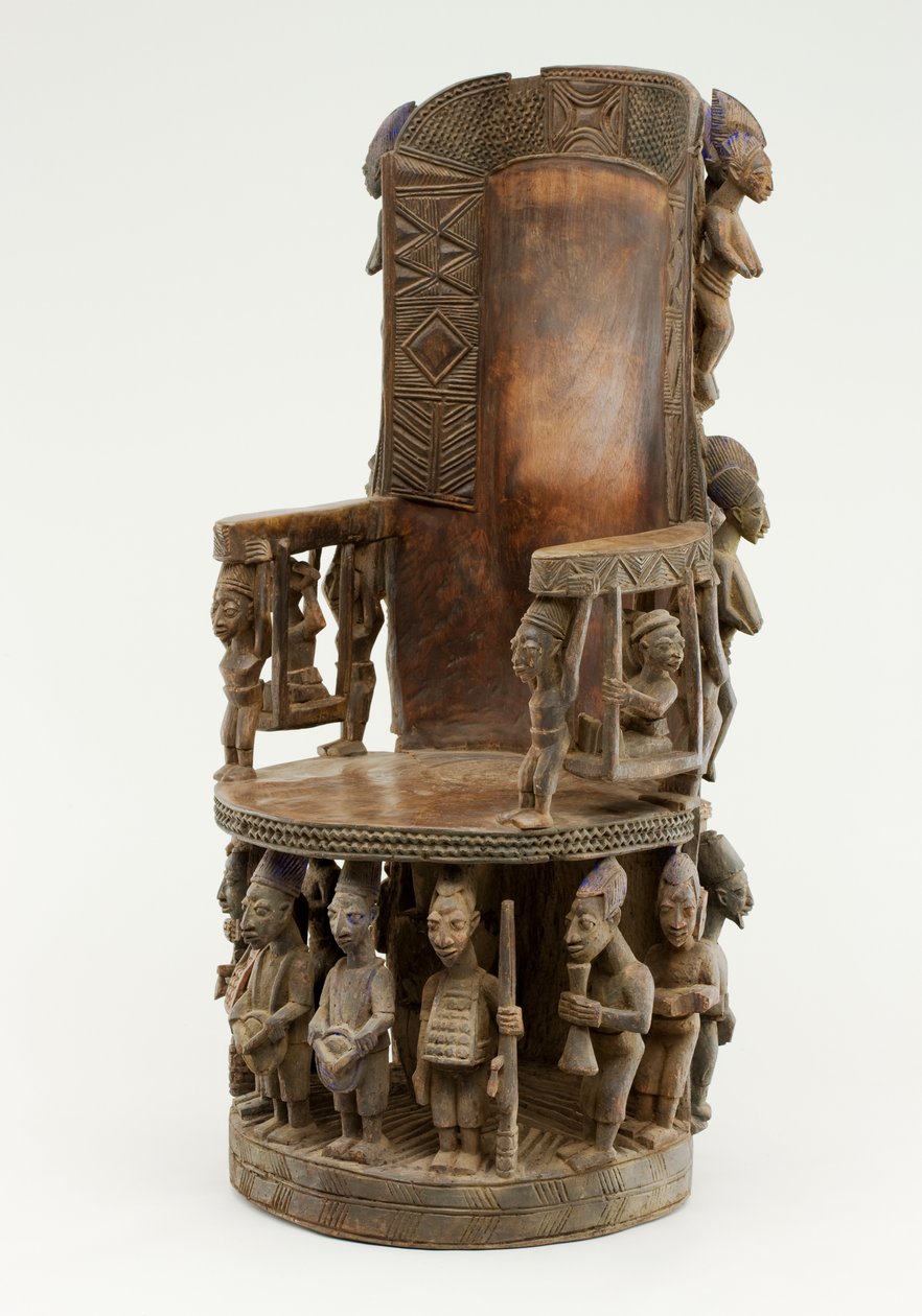 Chiefs Throne, Yoruba-kultur (træ og pigment) af Olowe of Ise Olowe of Ise