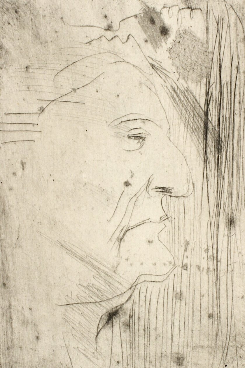 Portræt af kunstnerens mor af Oluf Hartmann