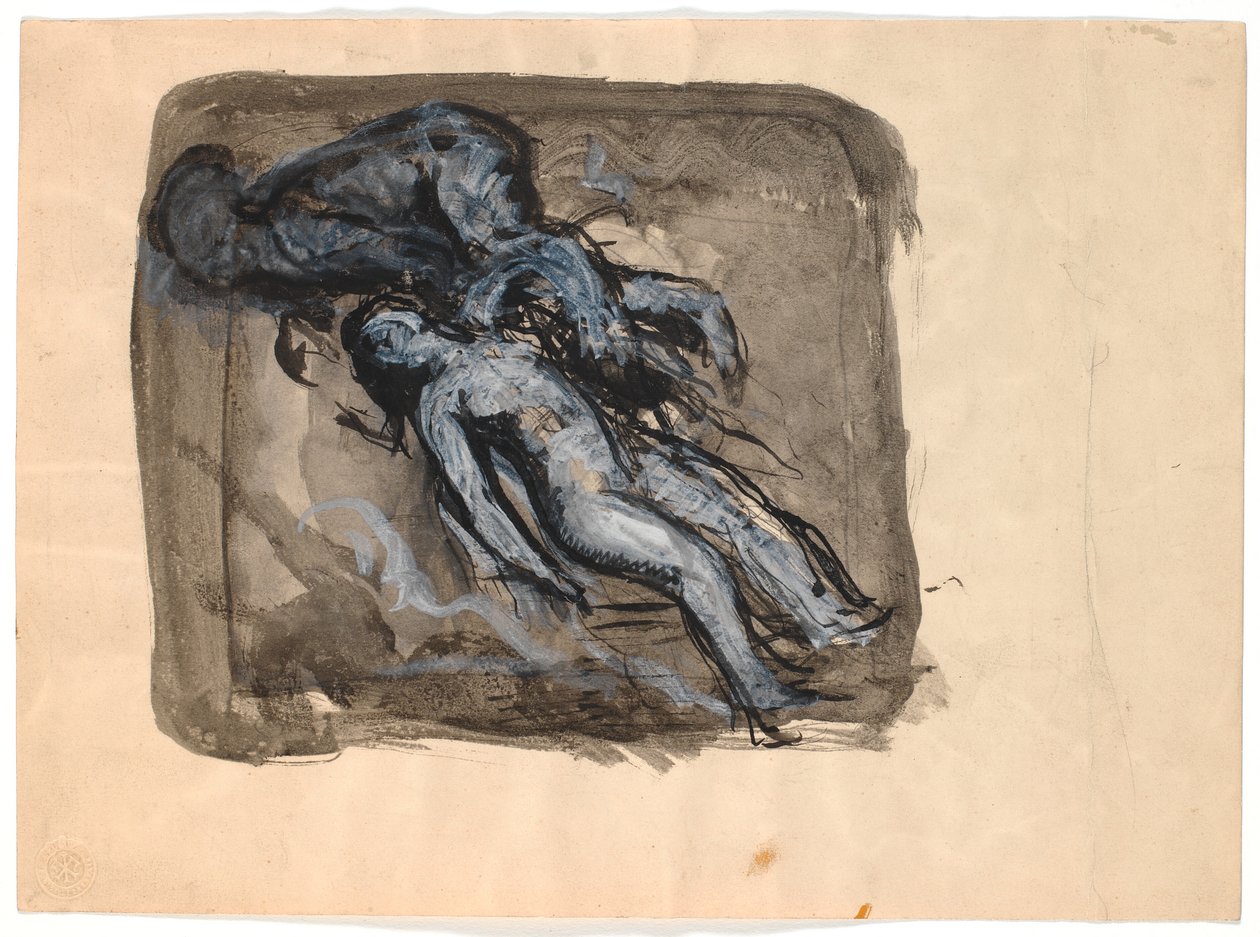 Zephyr bortfører Psyche af Oluf Hartmann