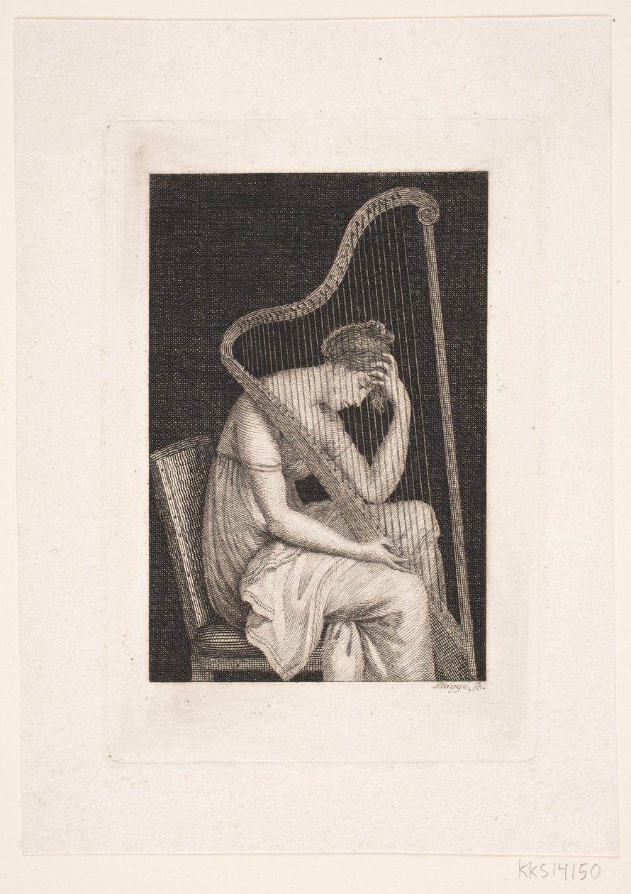 En Kvinde med Harpe af Oluf Olufsen Bagge