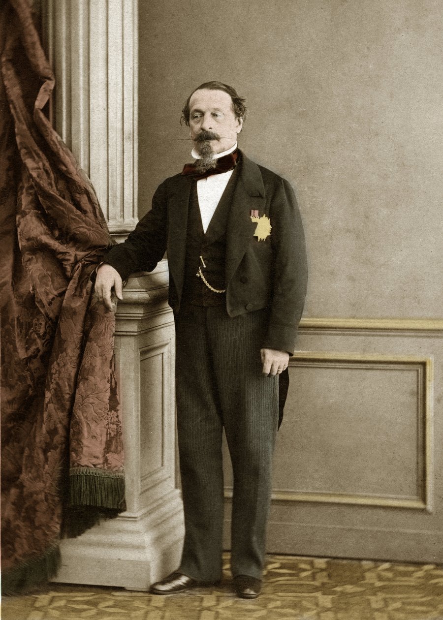 Portræt af Napoleon III af Olympe Aguado de las Marismas (1827-1894) - senere farvelægning af Olympe Aguado