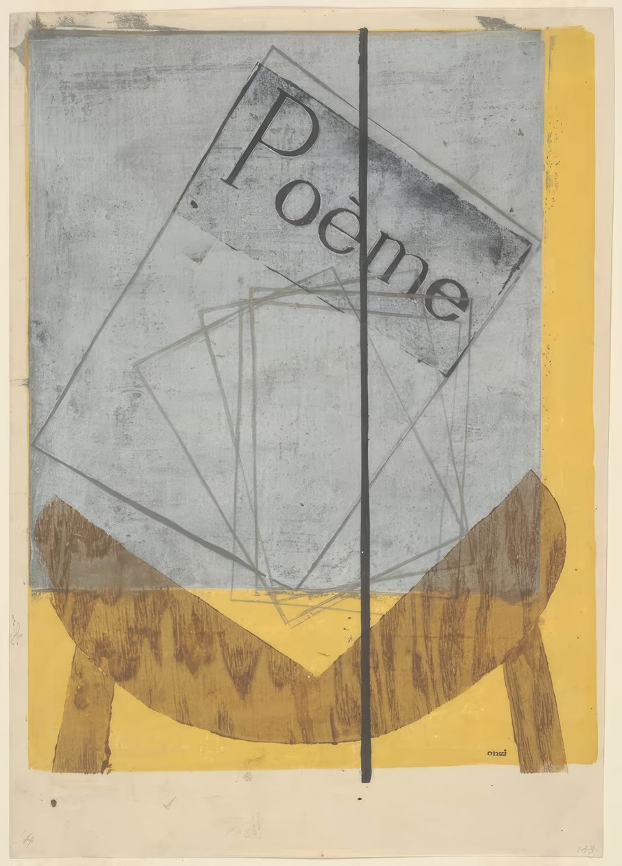 Komposition nr. 2: karakter af Onchi Kôshirô