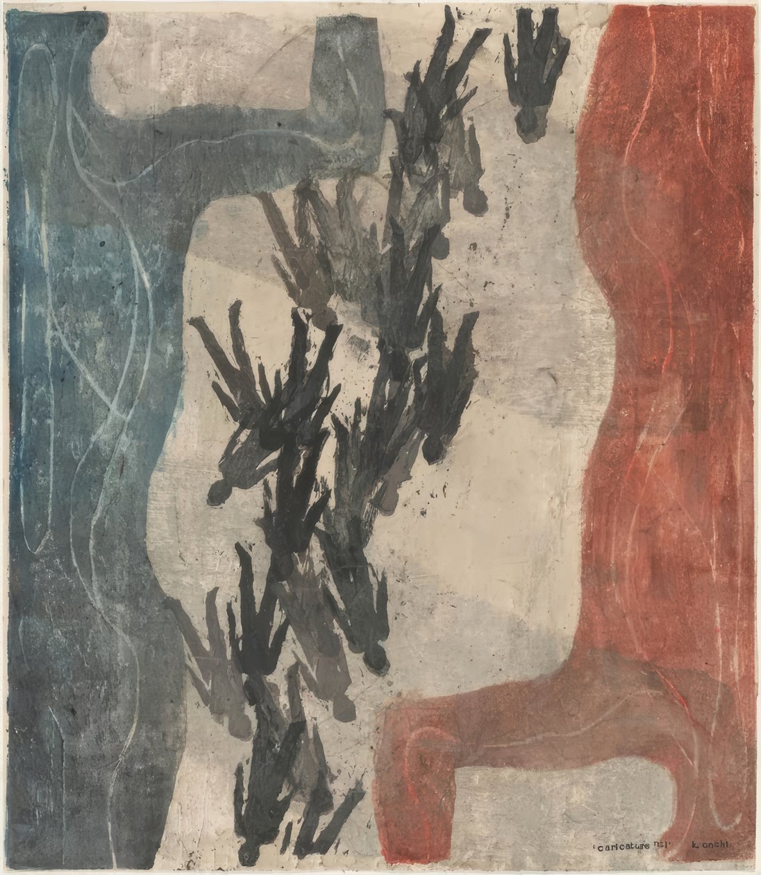 Japan 1947: Karikatur nummer et af Onchi Kôshirô