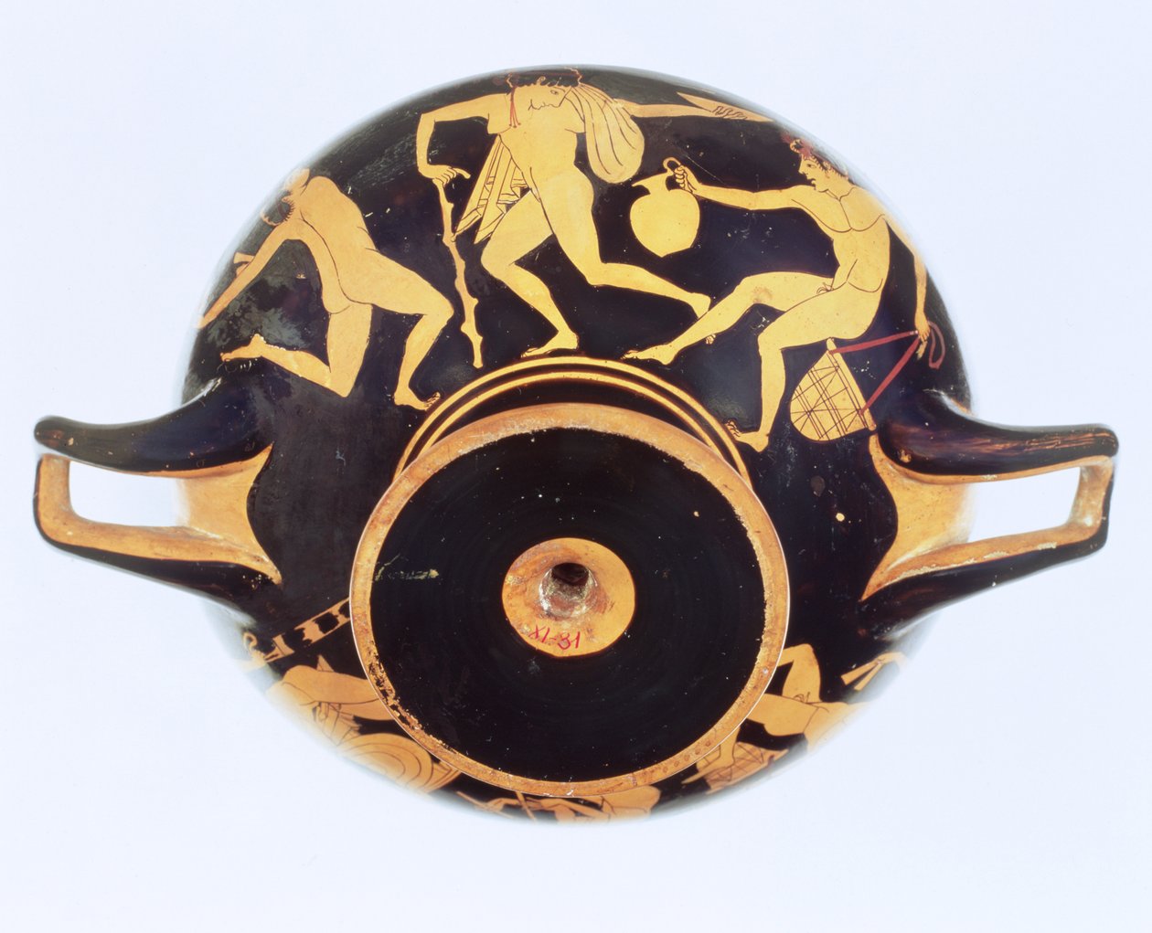 Attic rødfigur kylix, 500-480 f.Kr. (keramik) af Onesimos Painter