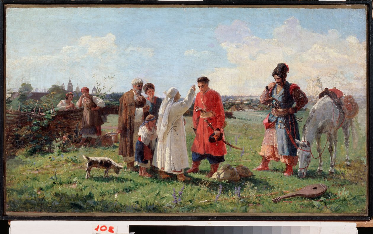 Undertrykkelsen af Zaporogue Sitch (lejren) i 1775 af Opanas Georgievich Slastion