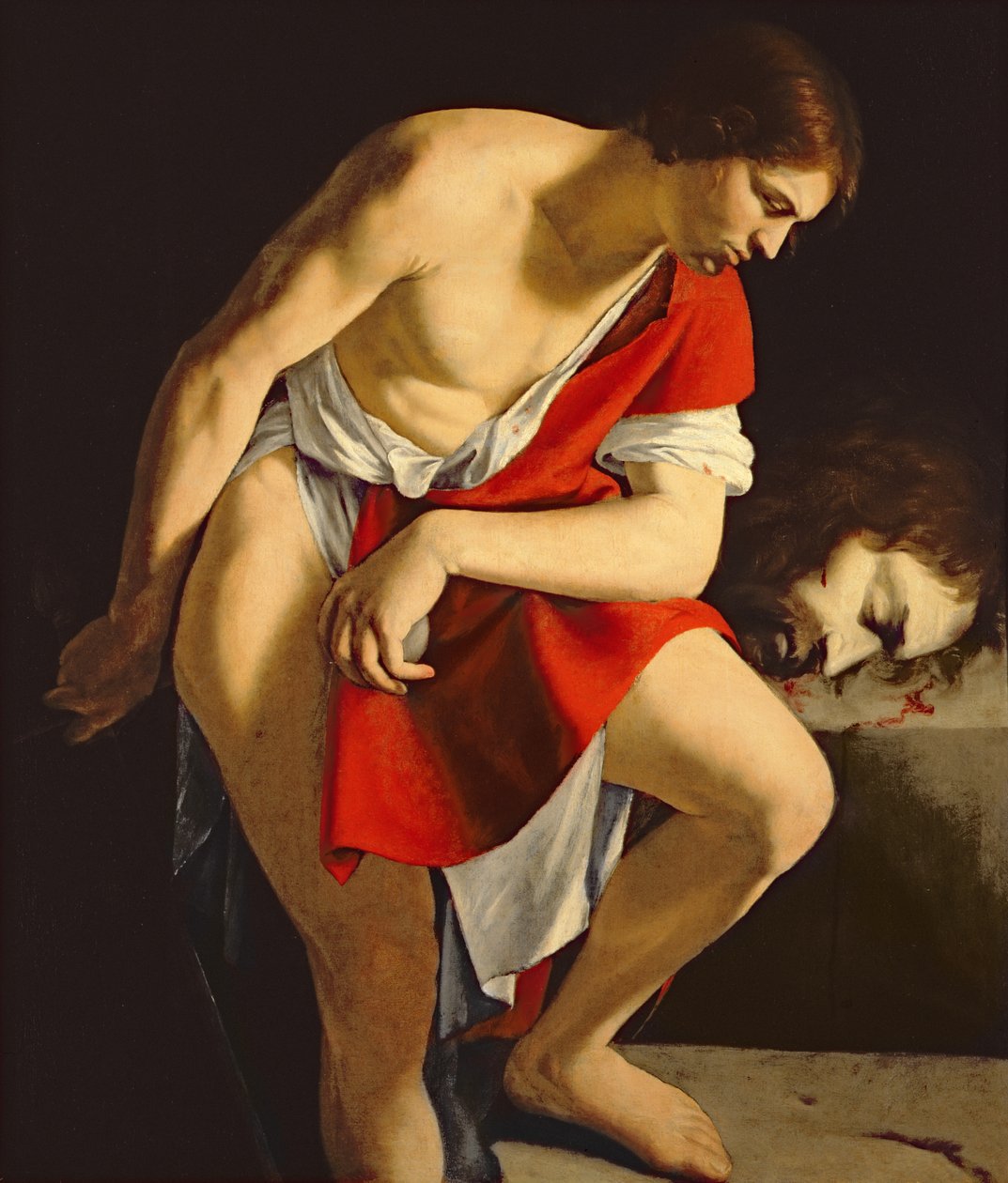 David overvejer Goliats hoved af Orazio Gentileschi