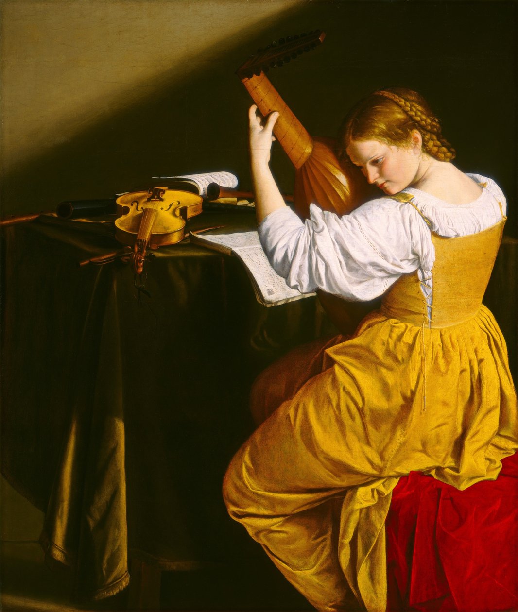 Lutespiller af Orazio Gentileschi