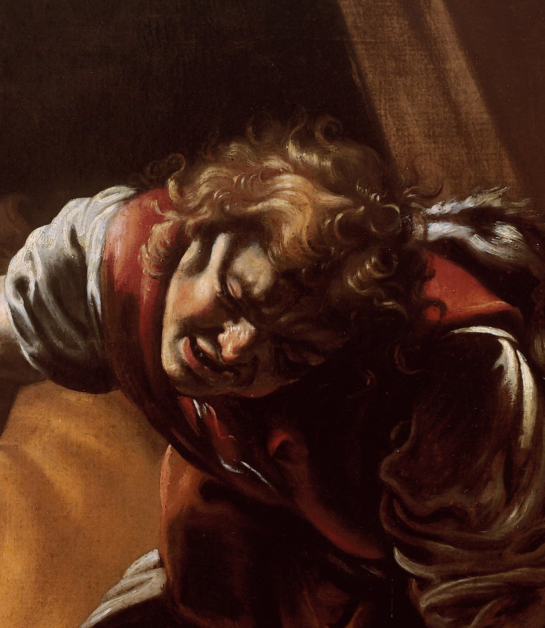 Detalje af David fra David og Goliat af Orazio Borgianni