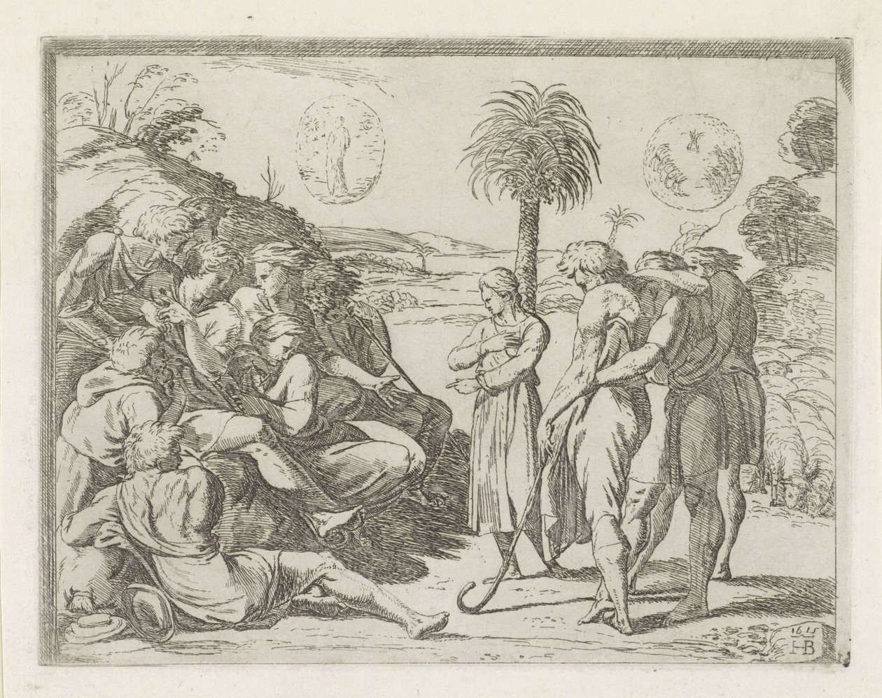Joseph fortæller sine drømme til sine brødre Malerier i Raphaels Loggia (serietitel) af Orazio Borgianni