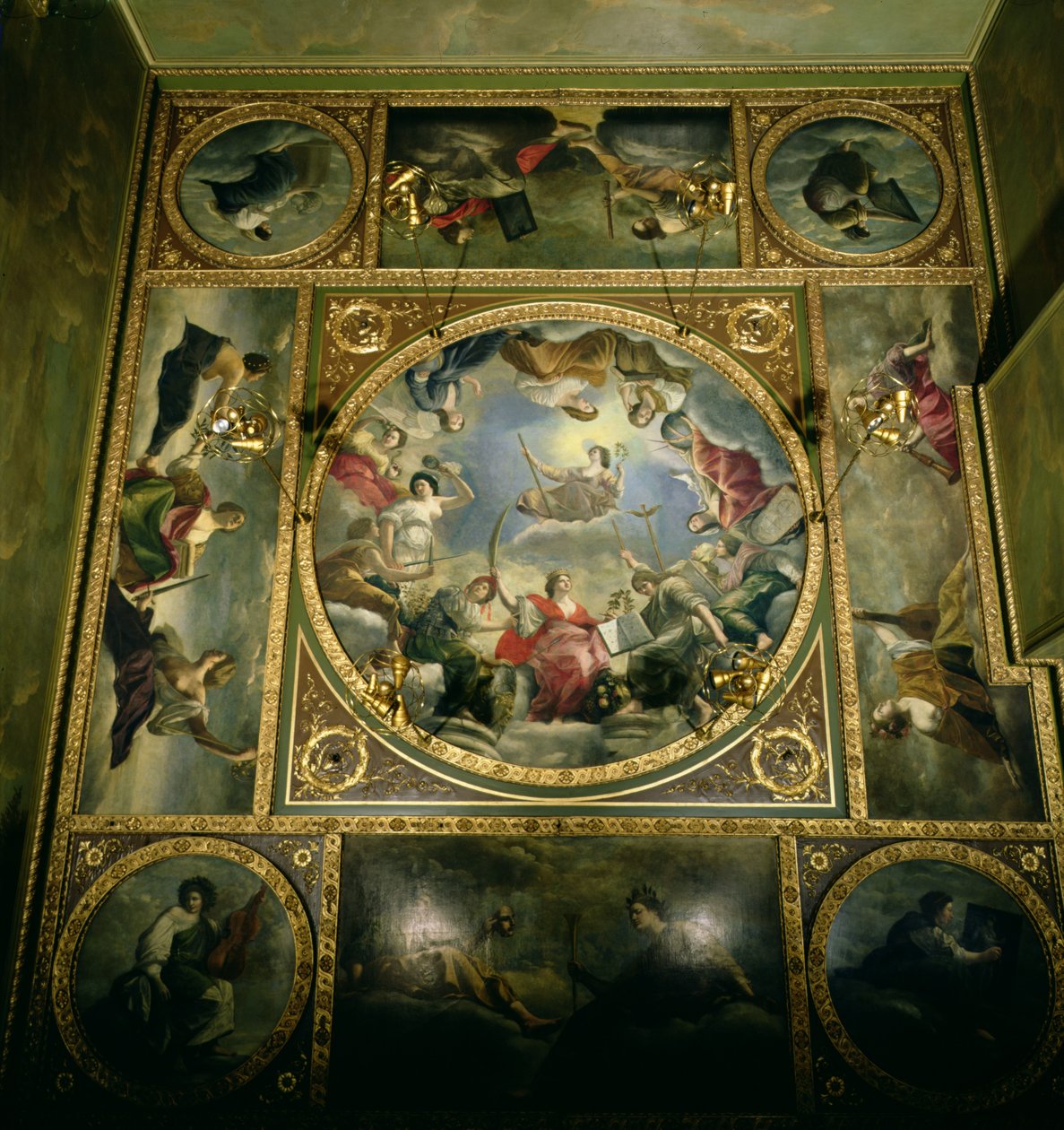 Arts and Sciences, 1636 (oprindeligt malet til dronningens hus i Greenwich, men fjernet derfra af hertuginden af Marlborough med tilladelse fra dronning Anne) af Orazio Gentileschi