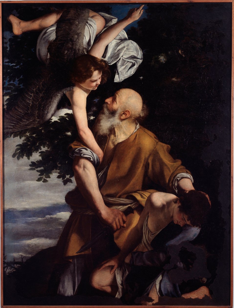 Indbinding af Isaac (olie på lærred af Orazio Gentileschi