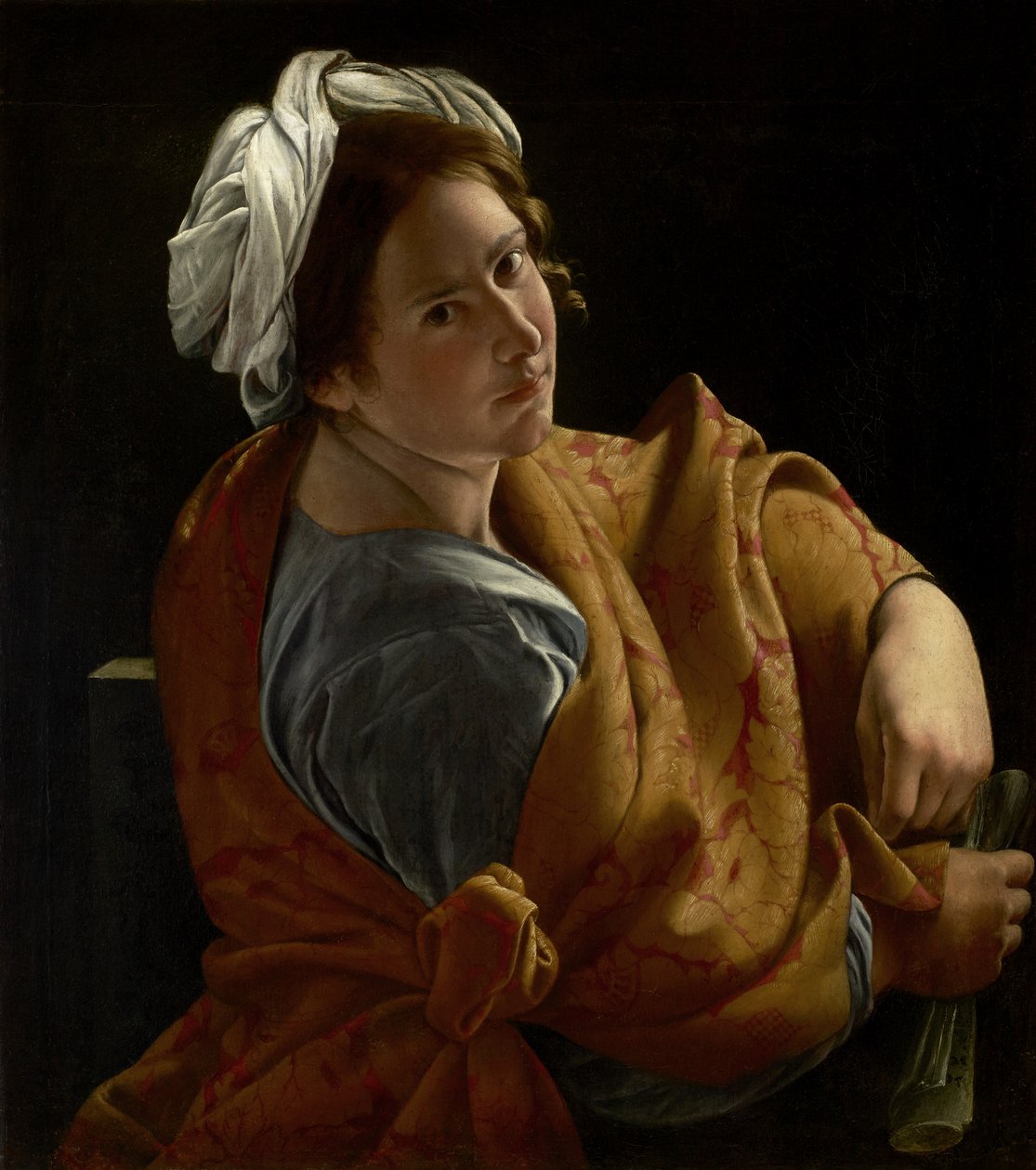 Portræt af en ung kvinde som en sibylle, ca. 1620 (olie på lærred) af Orazio Gentileschi