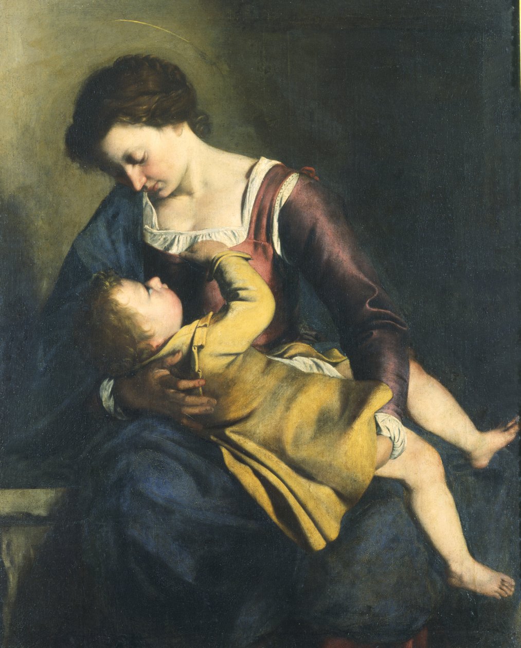 Jomfru med barn af Orazio Gentileschi