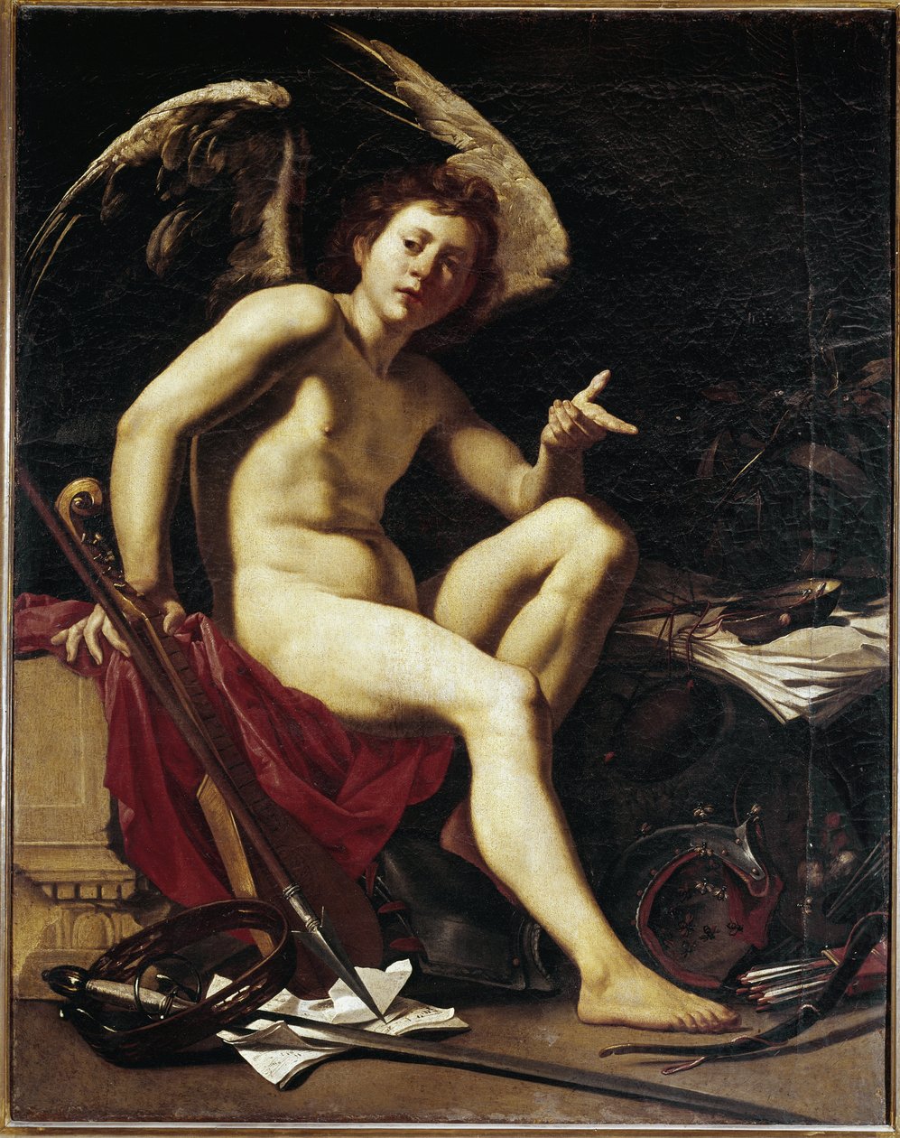 Sejrrig kærlighed - Sejrrig kærlighed - Maleri af Orazio Riminaldi (1486-1630) af Orazio Riminaldi