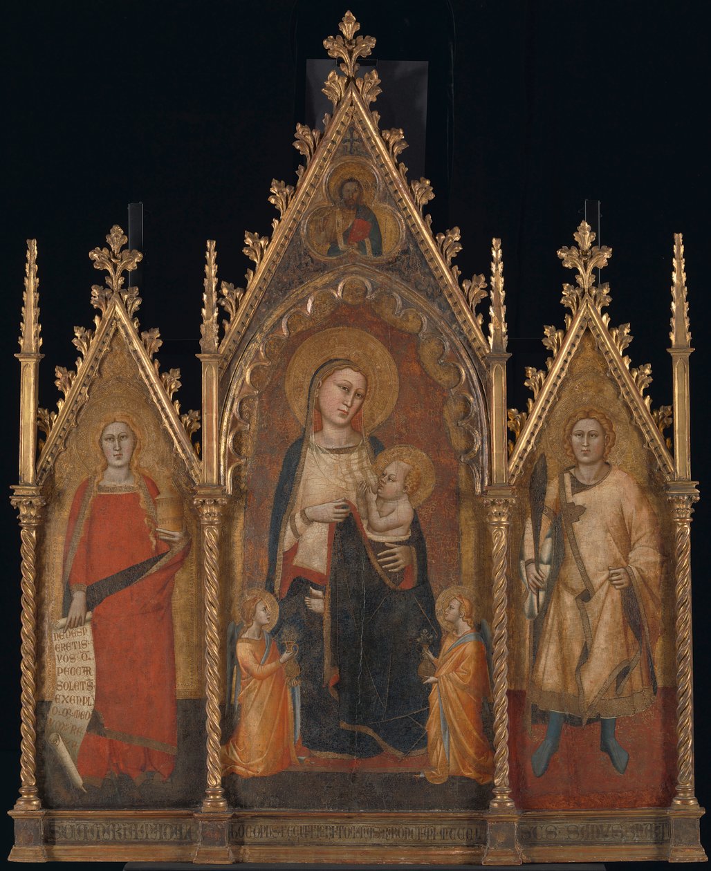 Triptykon med Maria og Barn og de hellige Maria Magdalena og Ansanus af Orcagna