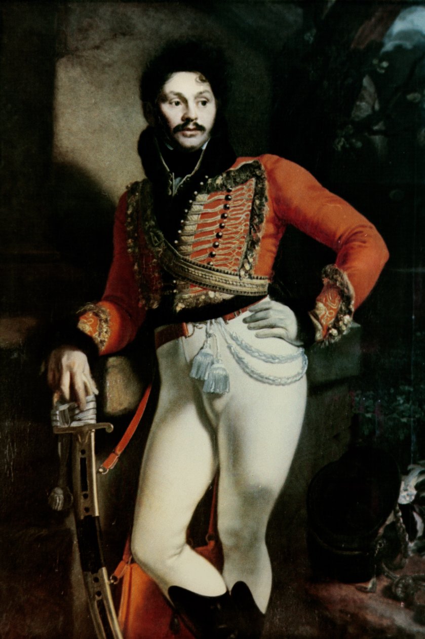 Portræt af oberst Evgraf V. Davydov (1775-1823) 1809 af Orest Adamovich Kiprensky