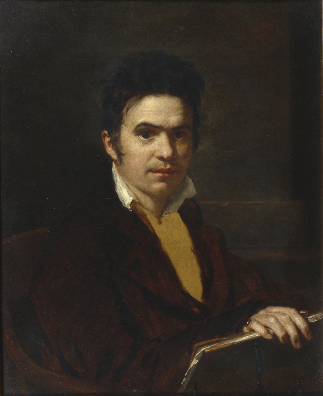 Portræt af Alexander Khristoforovitj Vostokov 1781-1864, før 1816 af Orest Adamovich Kiprensky