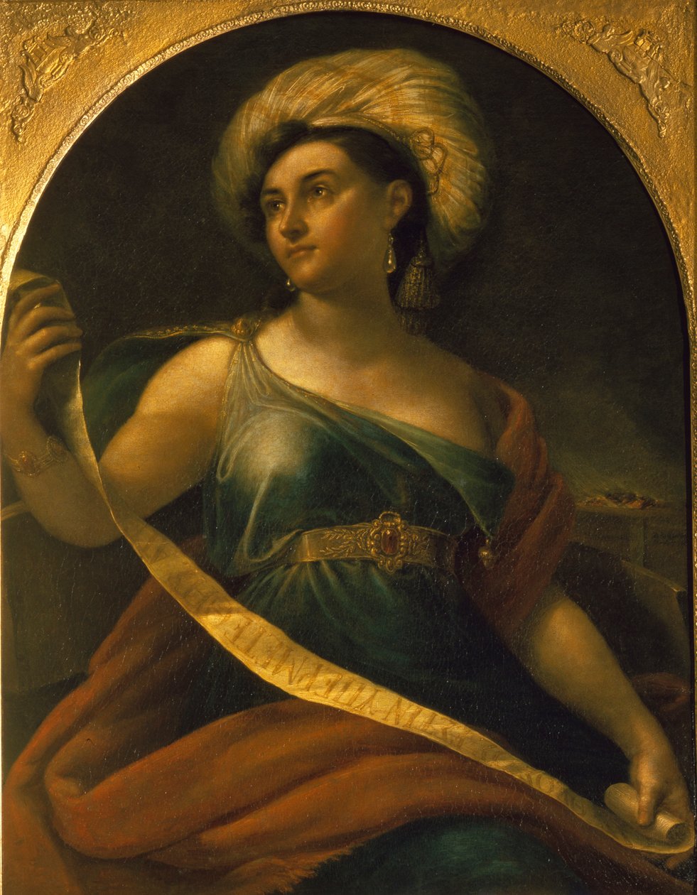 Portræt af skuespillerinden Ekaterina Semyonova 1786-1849 som Delphic Sibyl, 1828 af Orest Adamovich Kiprensky