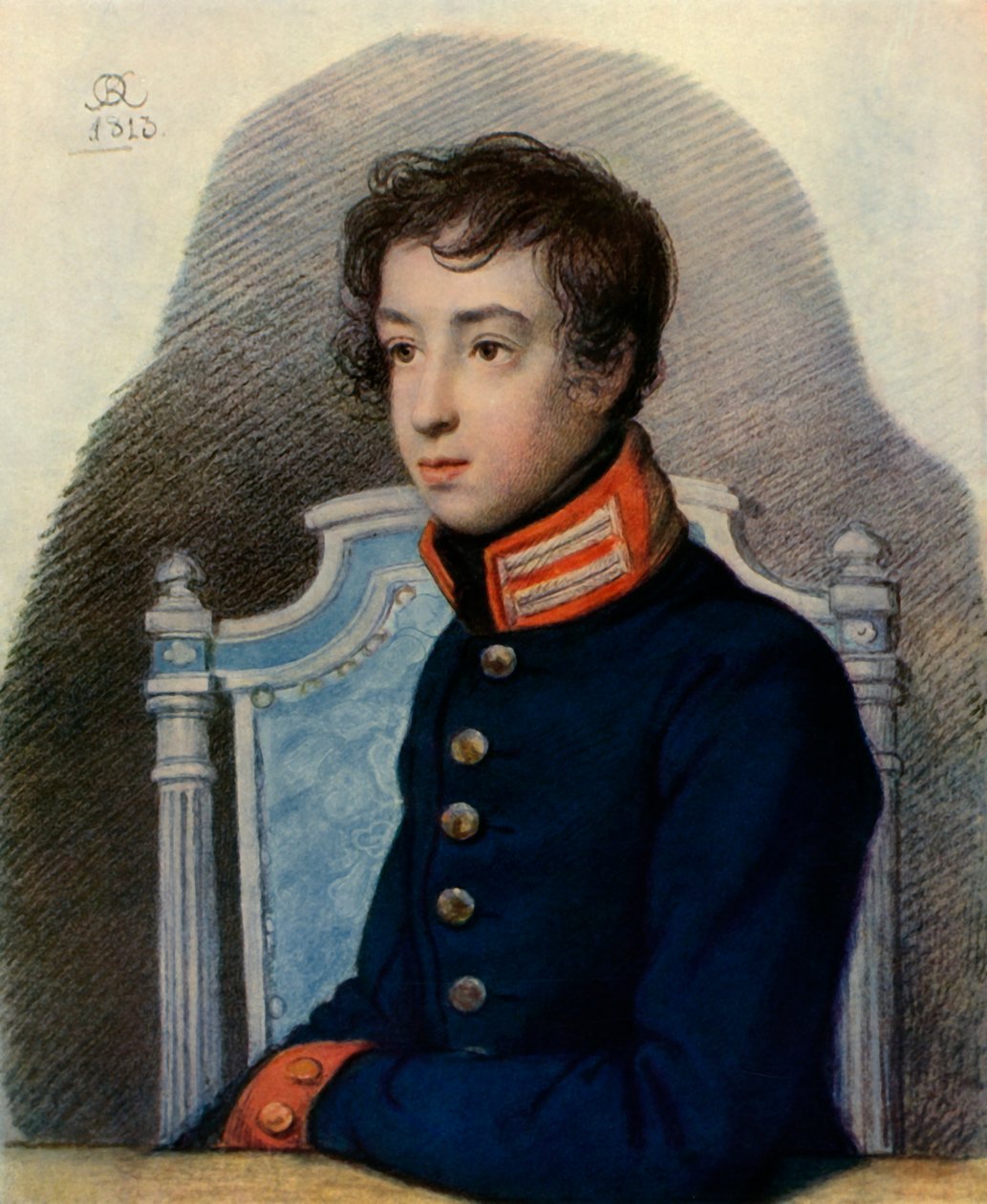 Portræt af Alexandr Pavlovich Bakunin, 1813, 1965. af Orest Adamovich Kiprensky