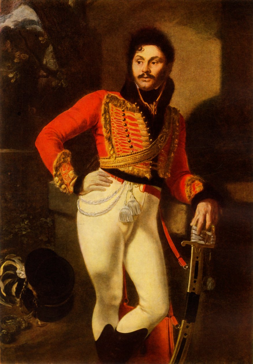 Portræt af Evgraf Vladimirovich Davydov, 1822, 1965. af Orest Adamovich Kiprensky