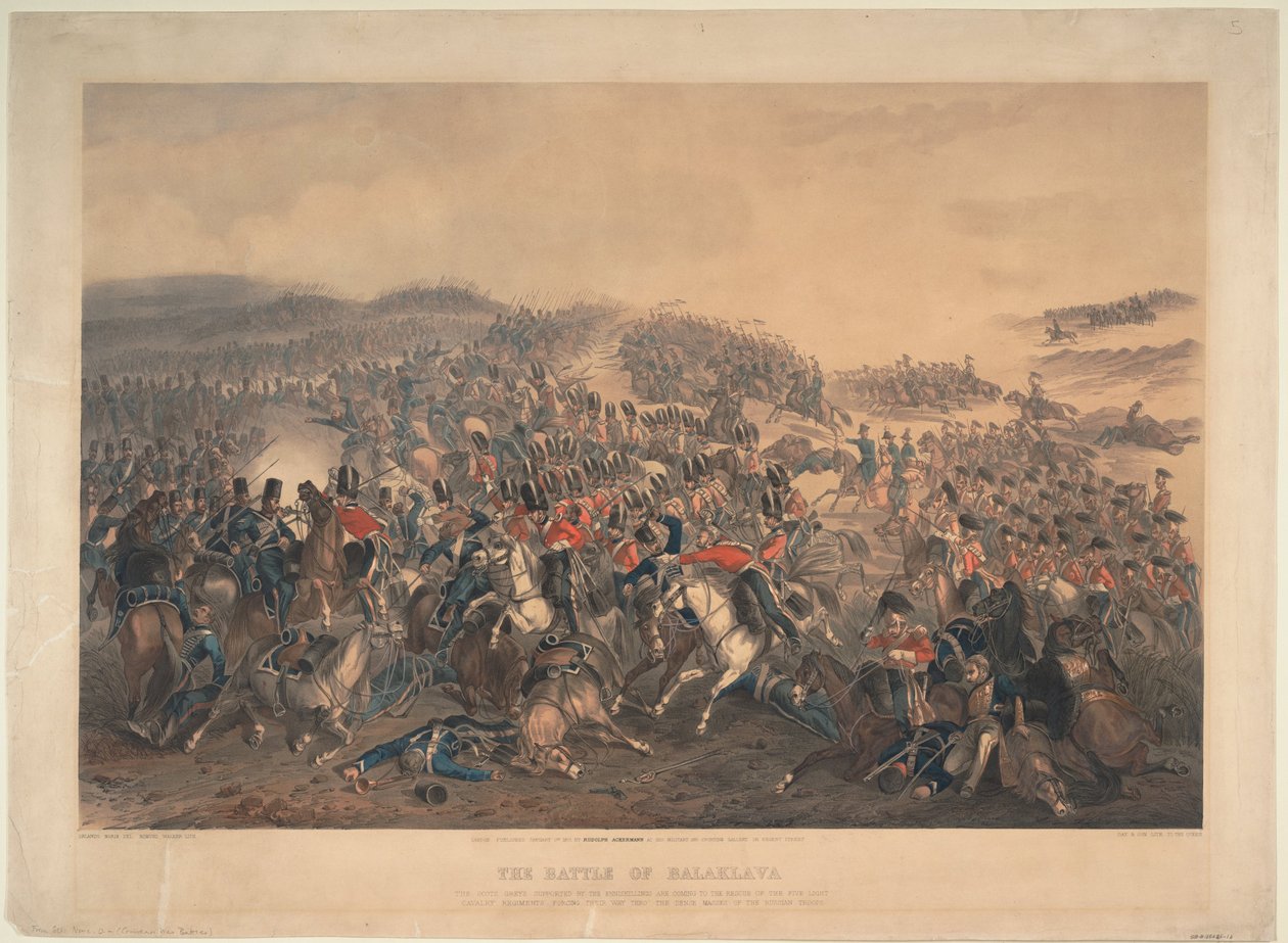 Slaget ved Balaclava den 25. oktober 1854, 1855 af Orlando Norie