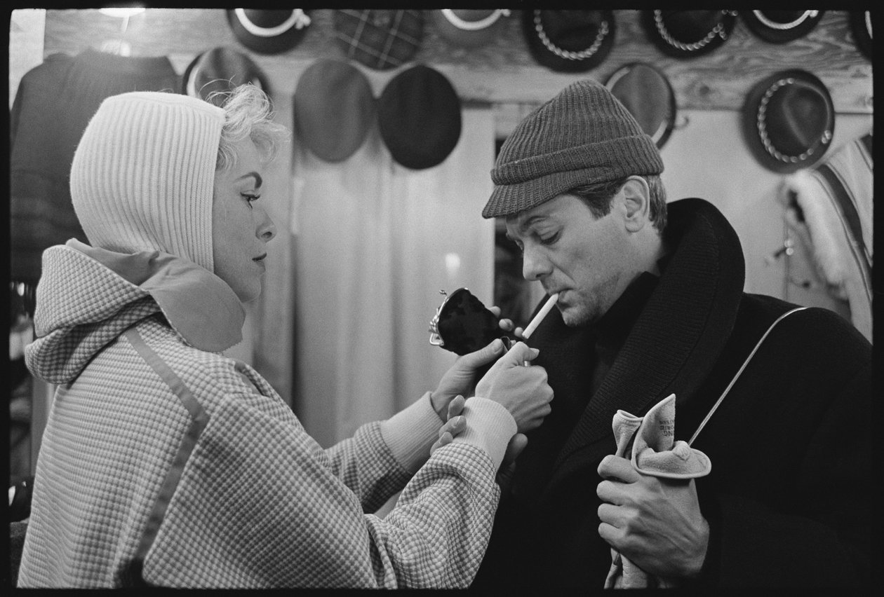 Janet Leigh og Tony Curtis ved vinter-OL i Squaw Valley, Californien af Orlando Suero