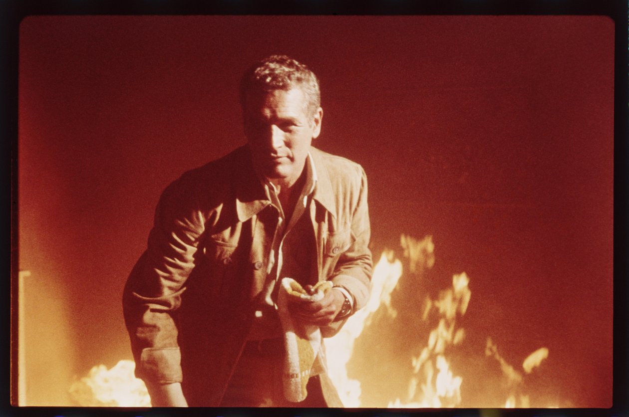 Paul Newman på settet til 