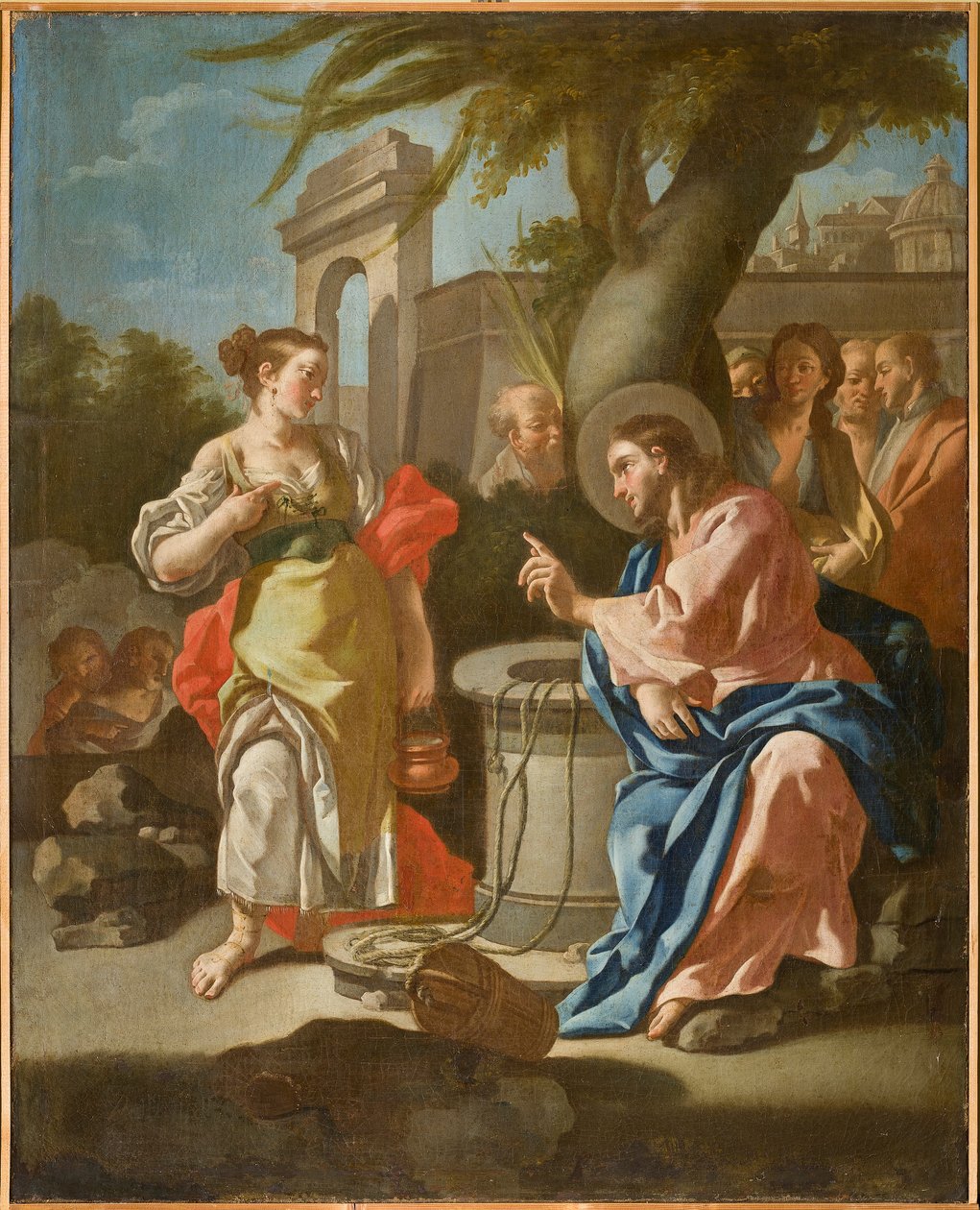 Jesus og den samaritanske kvinde, anden halvdel af det 18. århundrede (olie på lærred) af Oronzo Tisio
