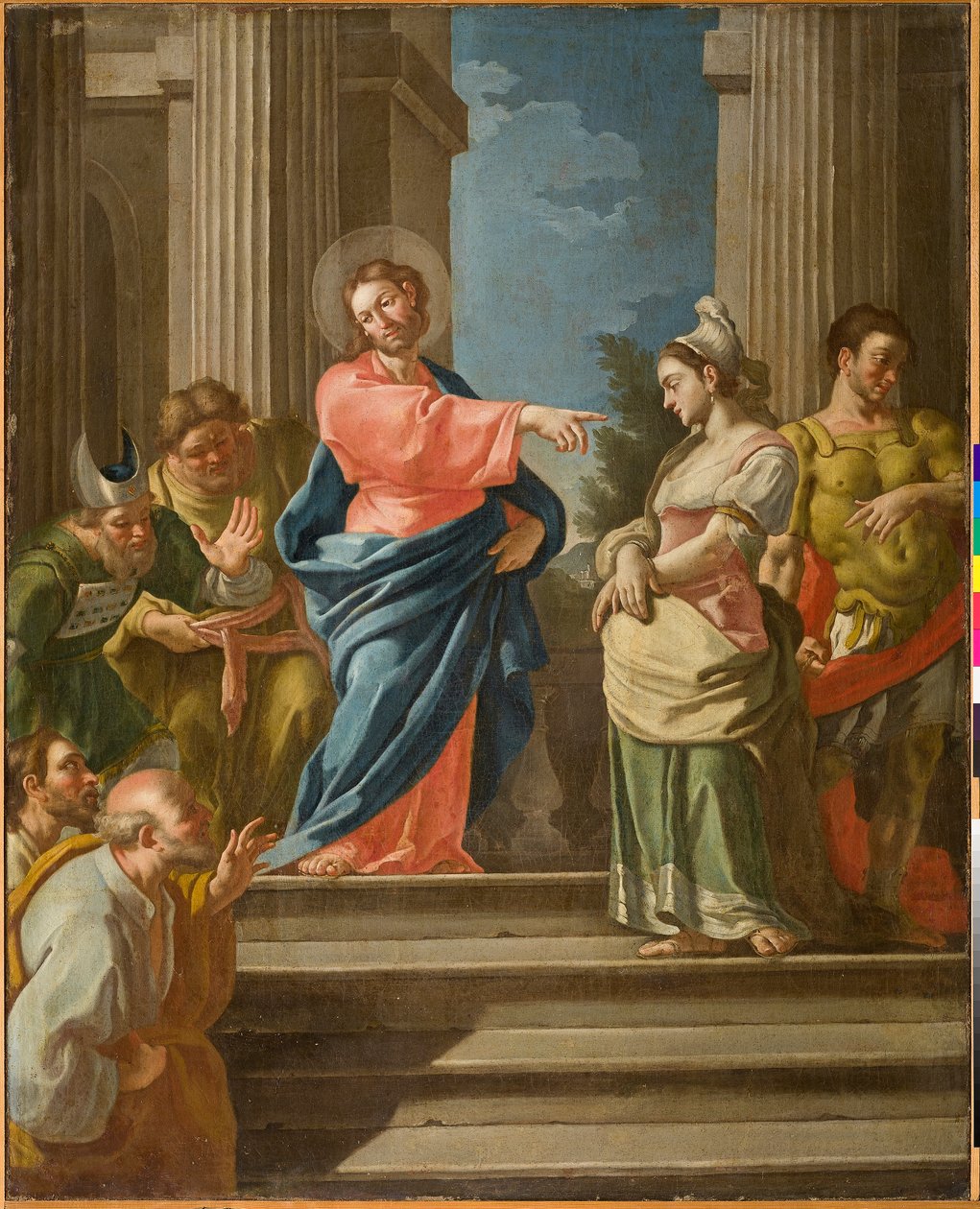 Jesus and the Adulteress, anden halvdel af det 18. århundrede (olie på lærred) af Oronzo Tiso