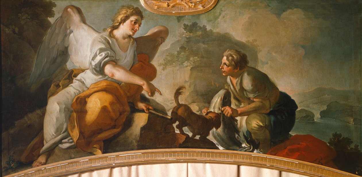 Tobias ja enkeli, Oronzo Tiso (1726-1800) af Oronzo Tiso