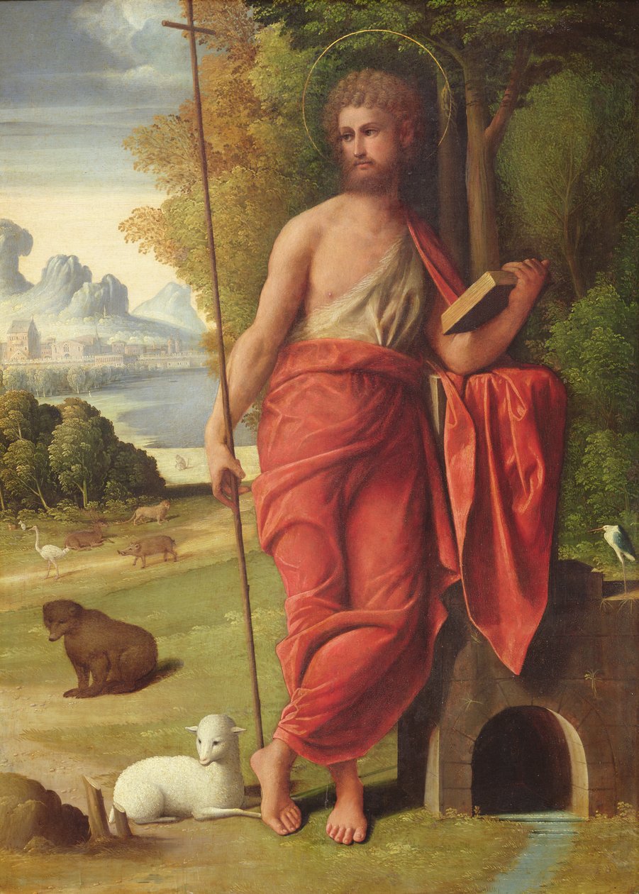 Johannes Døberen i ørkenen, ca. 1525 af Ortolano