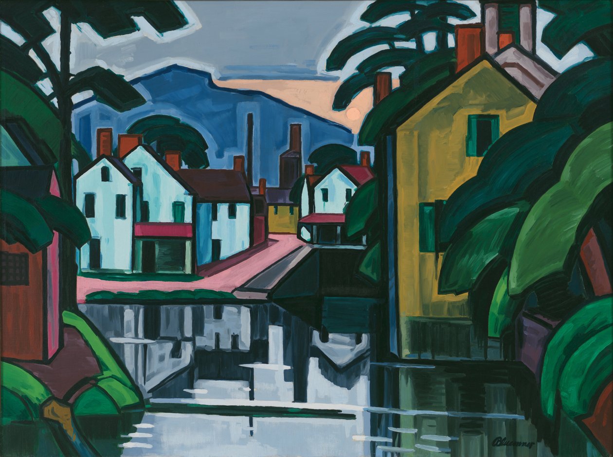Den gamle kanalhavn af Oscar Florianus Bluemner