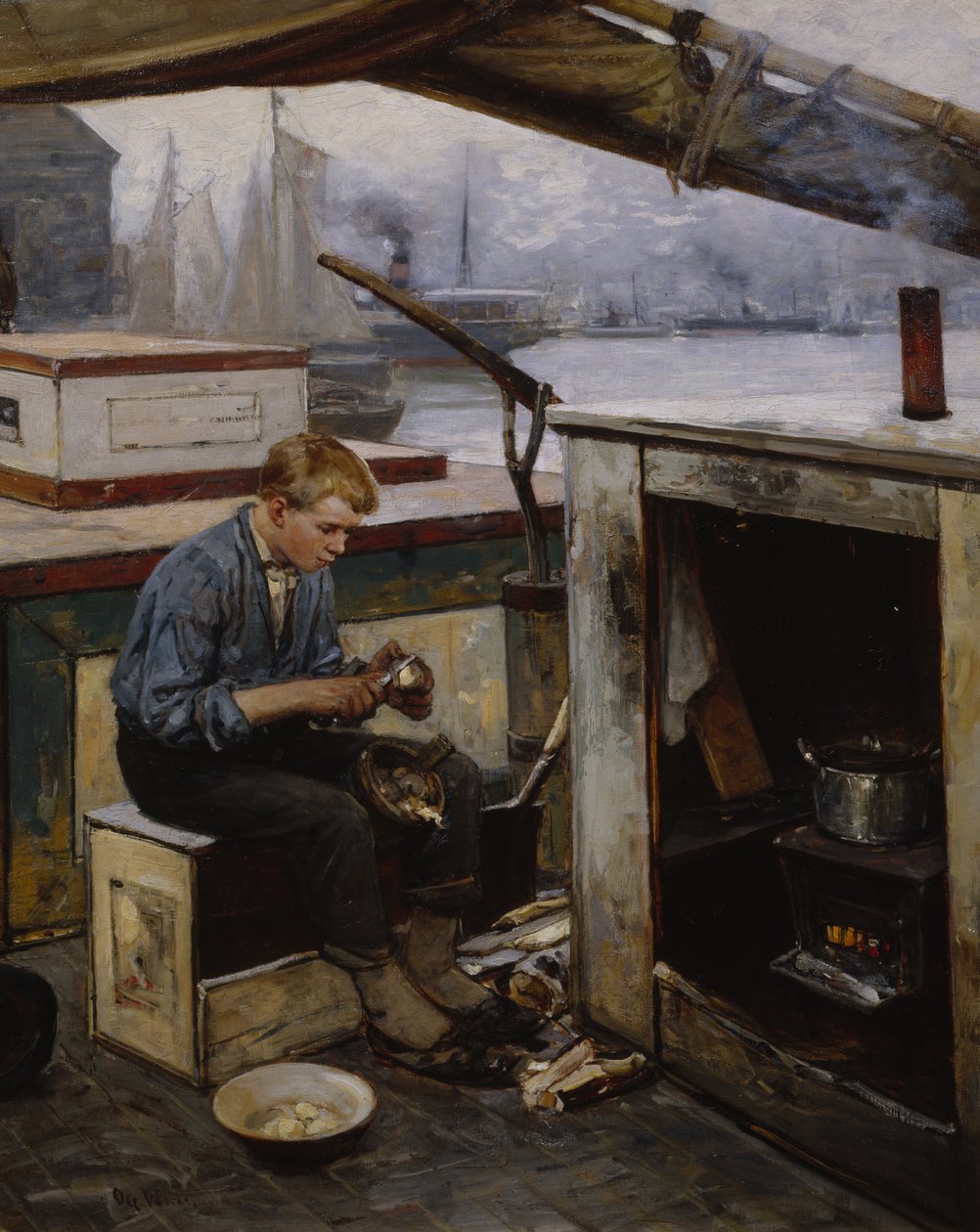 Dreng fra Førstereis (olie på lærred) af Oscar Arnold Wergeland
