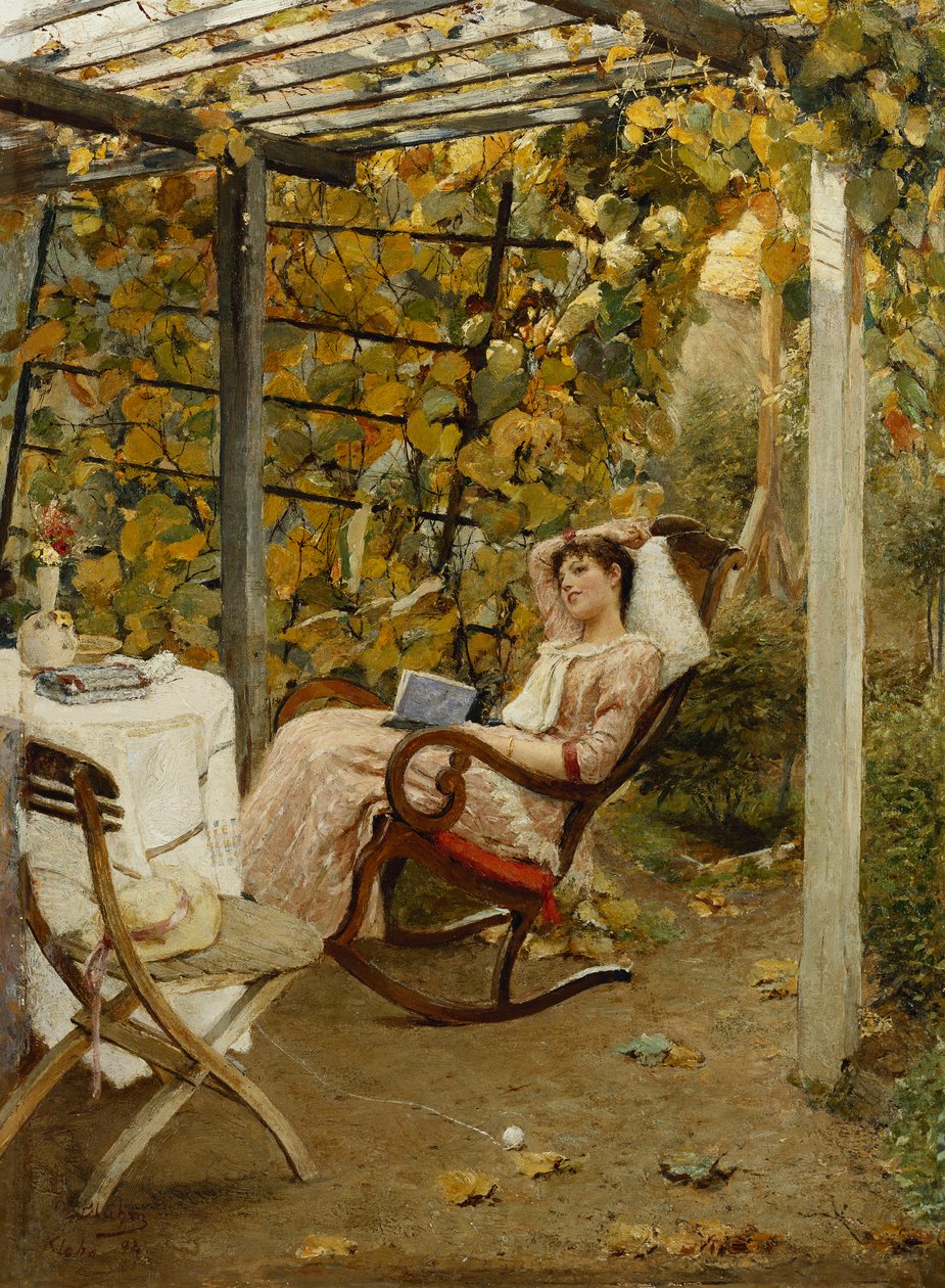 I Pergolaen, 1894 af Oscar Bluhm
